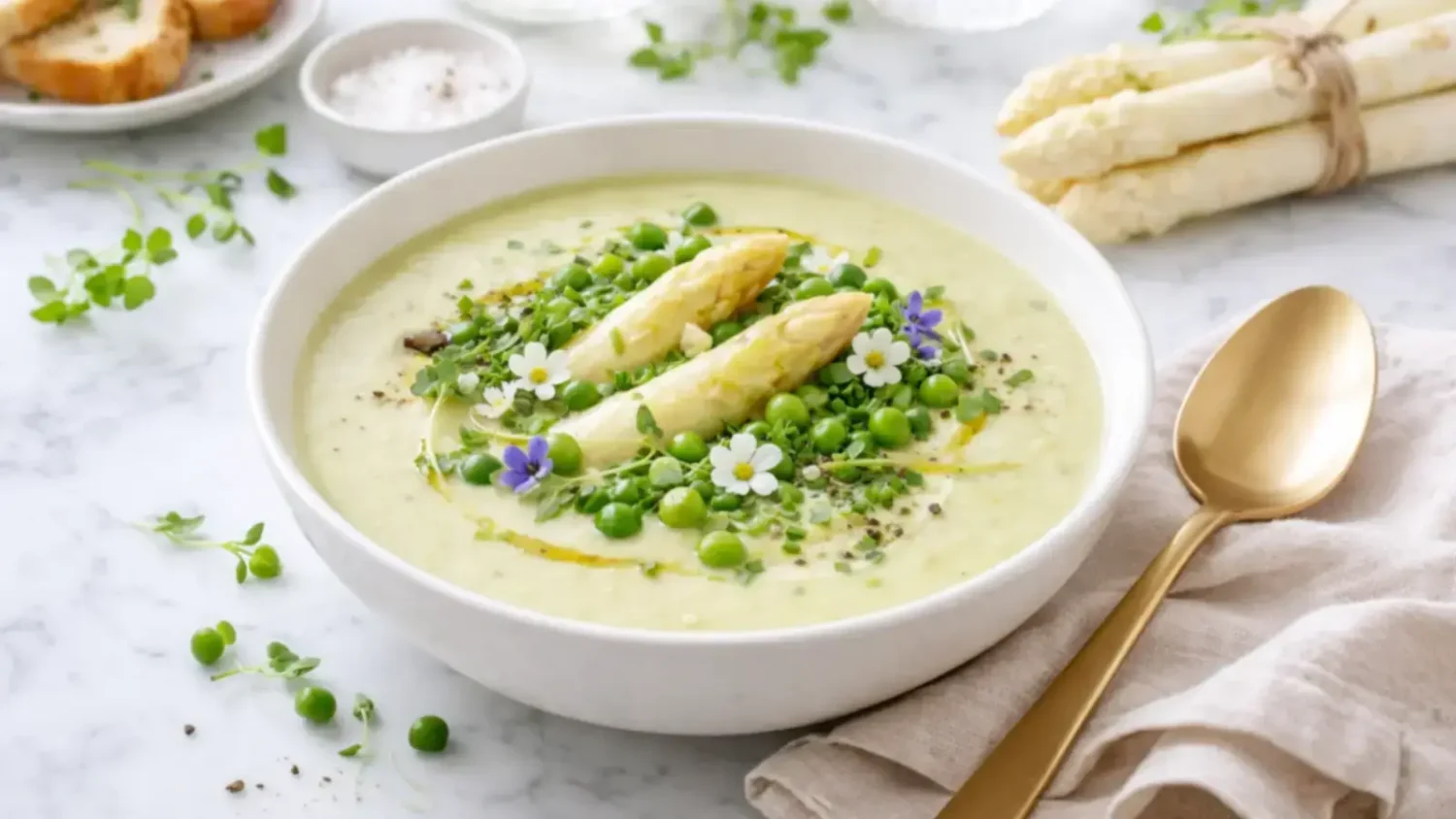 Velouté d’asperges blanches : l’astuce pour une texture ultra-soyeuse Velouté d’asperges blanches