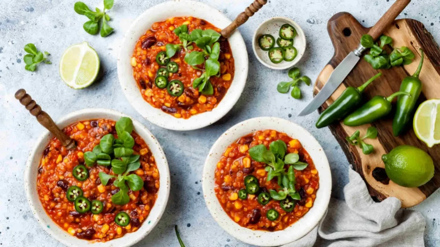Chili sin carne : le plat végétarien qui réchauffe les soirées froides Chili sin carne
