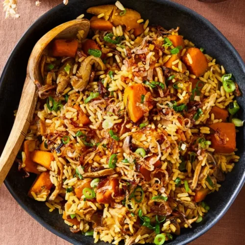 Riz sauté au potiron