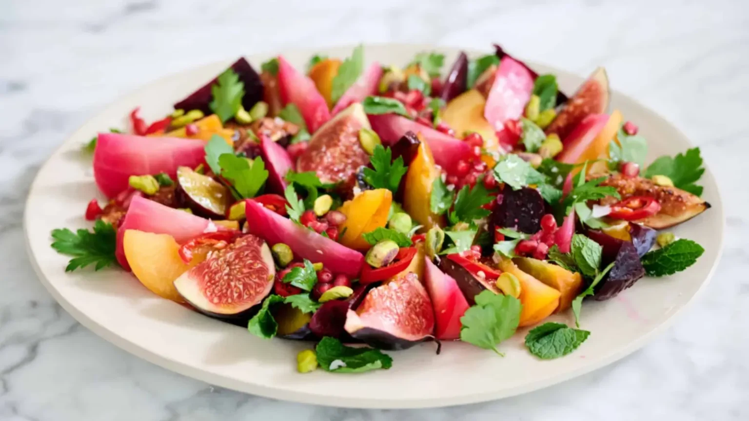 Betteraves, figues, grenade : la salade d’automne colorée qui change tout Salade d’automne aux betteraves