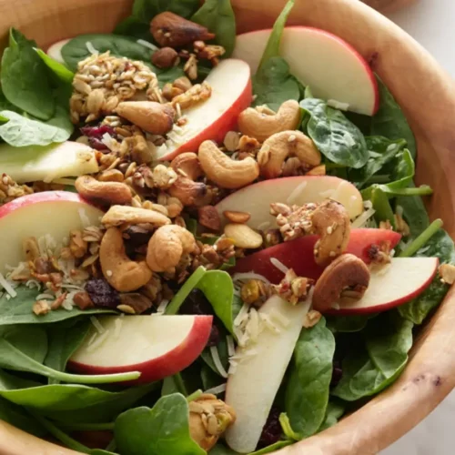 Salade d’épinards aux pommes