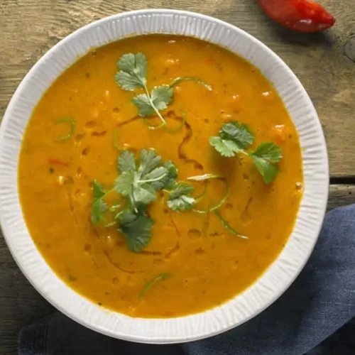 Soupe de courge au lait de coco