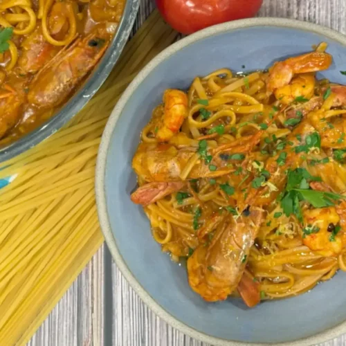 Spaghettis aux crevettes