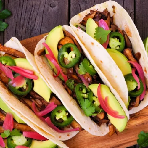 Tacos végétariens aux champignons