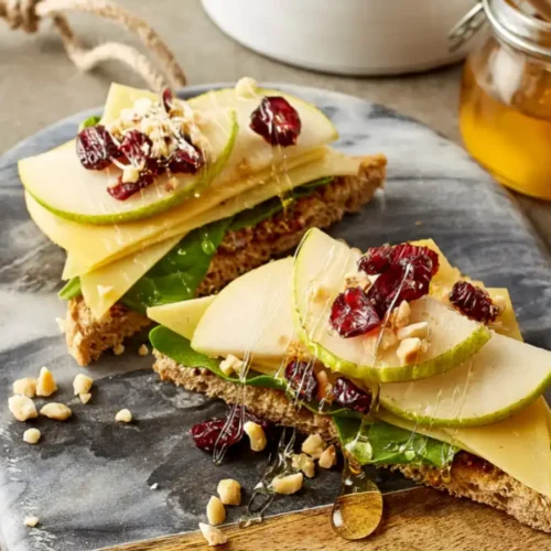 Tartine poire fromage