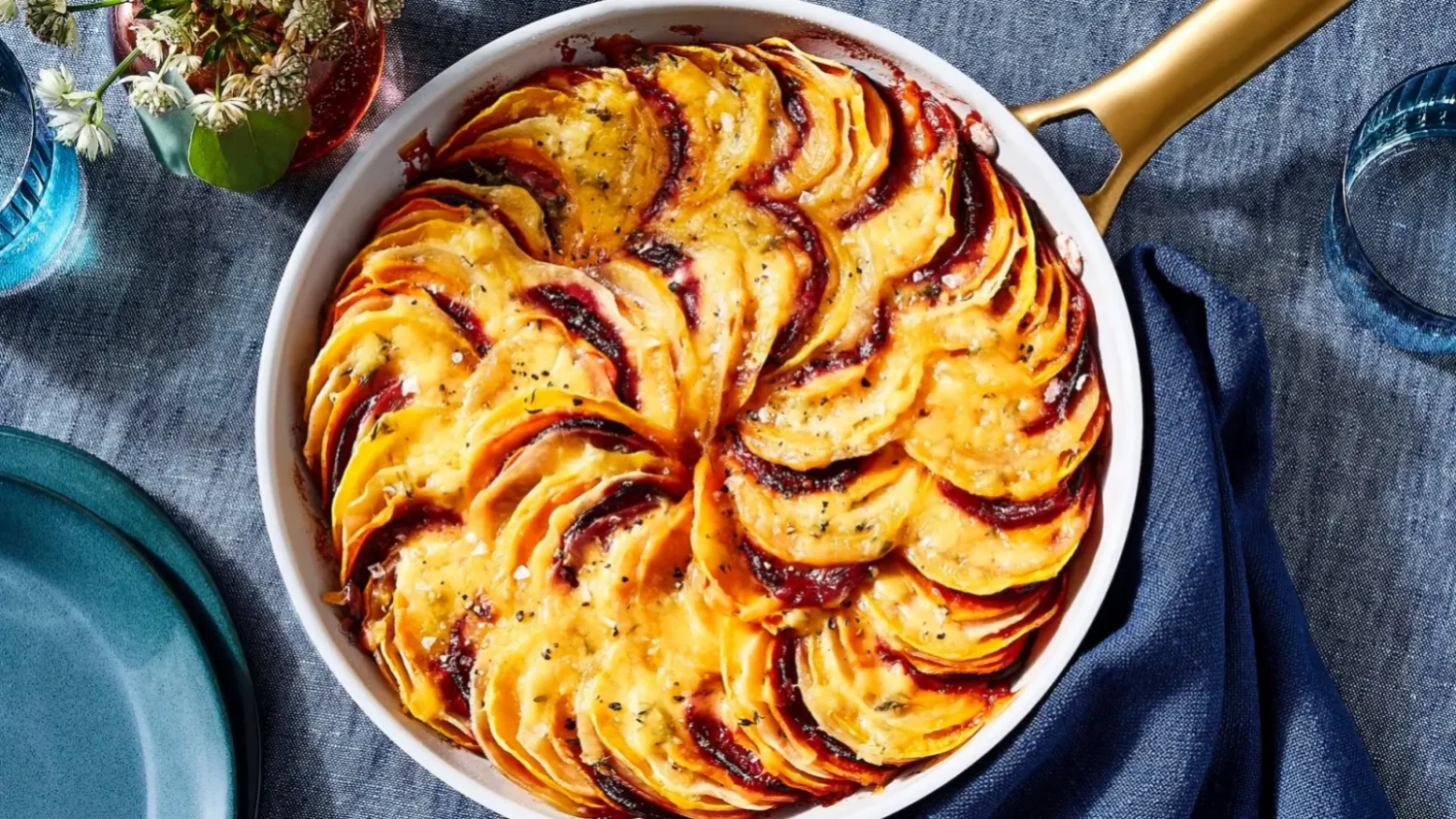 Tian d’automne : l’alliance fondante des pommes de terre, betteraves et comté Tian de pommes de terre et betteraves